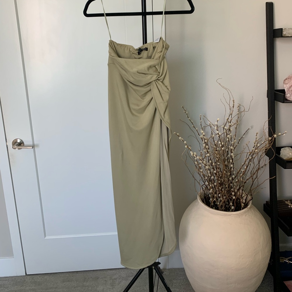 NWT Jluxlabel Green Tea Wrap Maxi Skirt